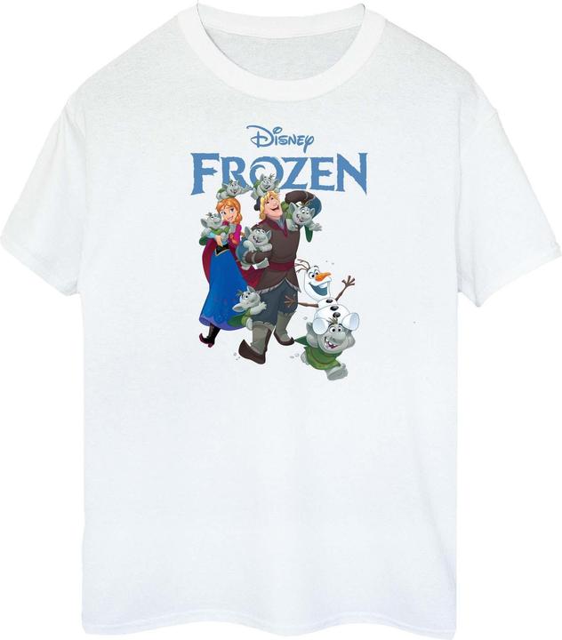 Actual product image Disney Womens/Ladies Frozen Happy Trolls Cotton Boyfriend T-Shirt (S)
