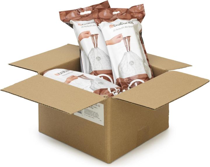 Immagine prodotto Brabantia PerfectFit Vuilniszakken - 40/45 l - Codice L - 6 rotoli x 20 stuks (120 x, 45 l)