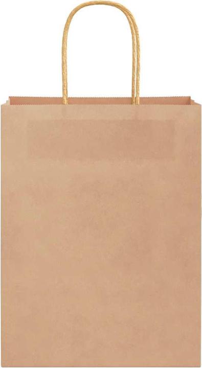 Actual product image VidaXL Kraft paper bags 50 pcs. with handle brown 22x11x28 cm paper bag (Gift bag, 50 x)
