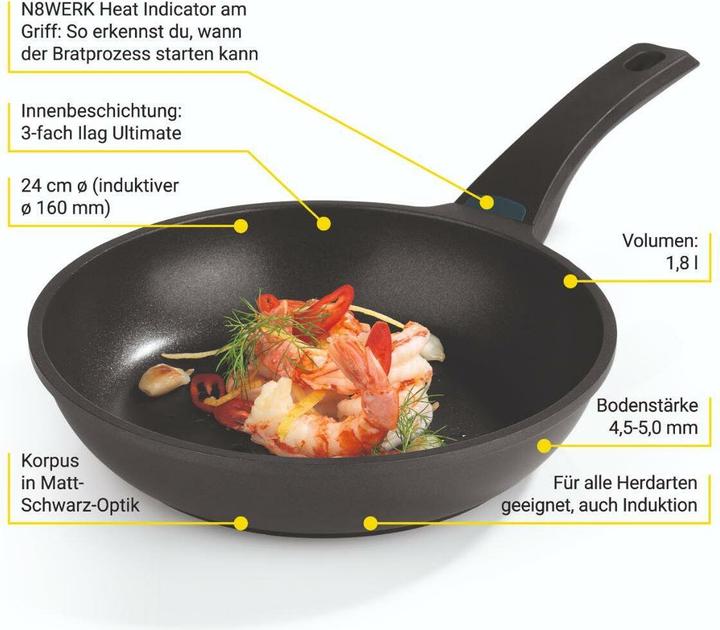 Produktbild N8werk Bratpfanne 28 cm (28 cm, Bratpfanne, Aluminiumguss)