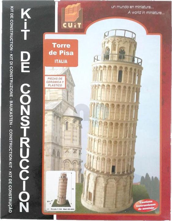 Actual product image Block Cuit. 3D ceramic model kit - Tower of Pisa (20 x 34 x 20 cm)
