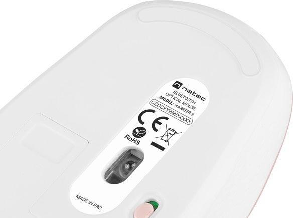 Produktbild Genesis Mouse Harrier 2 Wireless, White/Pink, Bluetooth (Kabellos)