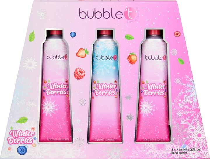 Bubble T Winter Berries Moisturising Hand Cream Gift Set (3 X 75ml)