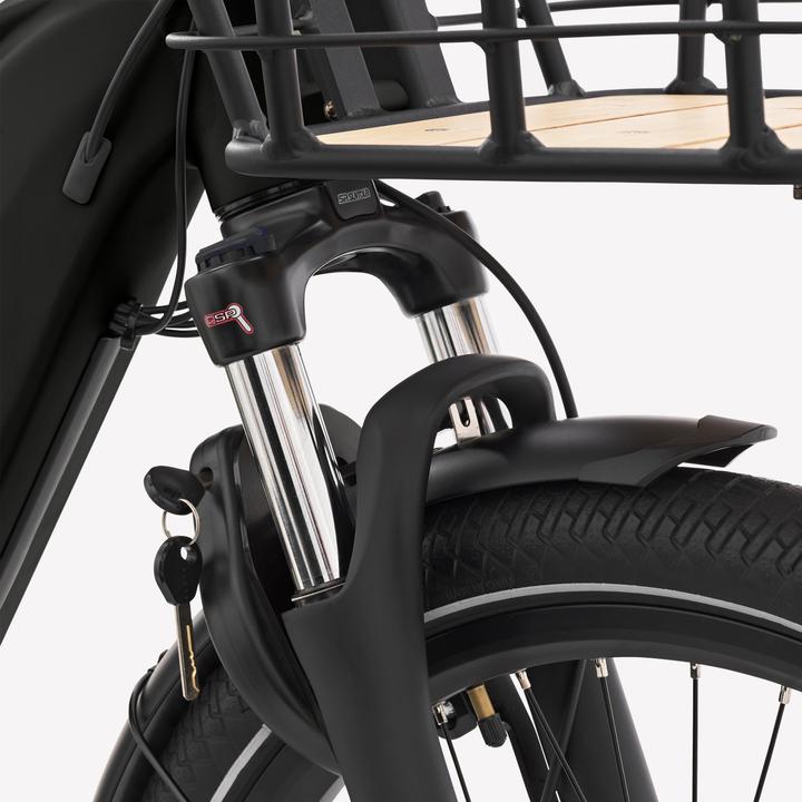 Image du produit Btwin Vélo utilitaire électrique Cargobike R500E Longtail V2 noir