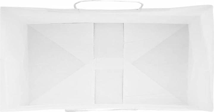 Immagine prodotto VidaXL Sacchetti di carta kraft 250 pezzi con manico bianco 32x17x44 cm (Borsa da regalo, 250 x)