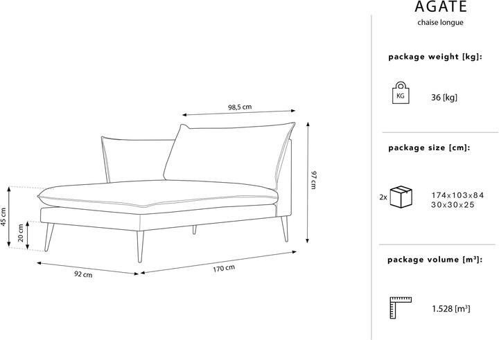 Actual product image Micadoni Agate (Chaise longue)
