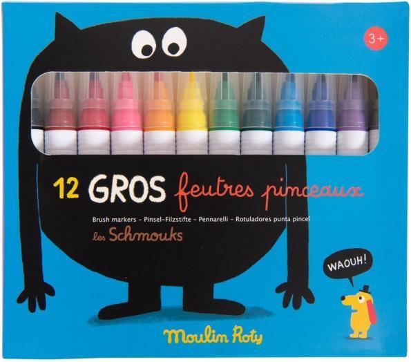 Immagine prodotto Moulin Roty 12 penne a pennello, Les Schmouks (Colouré, 12 x)