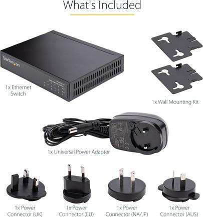Produktbild StarTech Unmanaged 2.5G Switch 5 Port Gigabit Switch 2.5GBASE-T Unmanaged Switch Backward Compat (5 Ports)