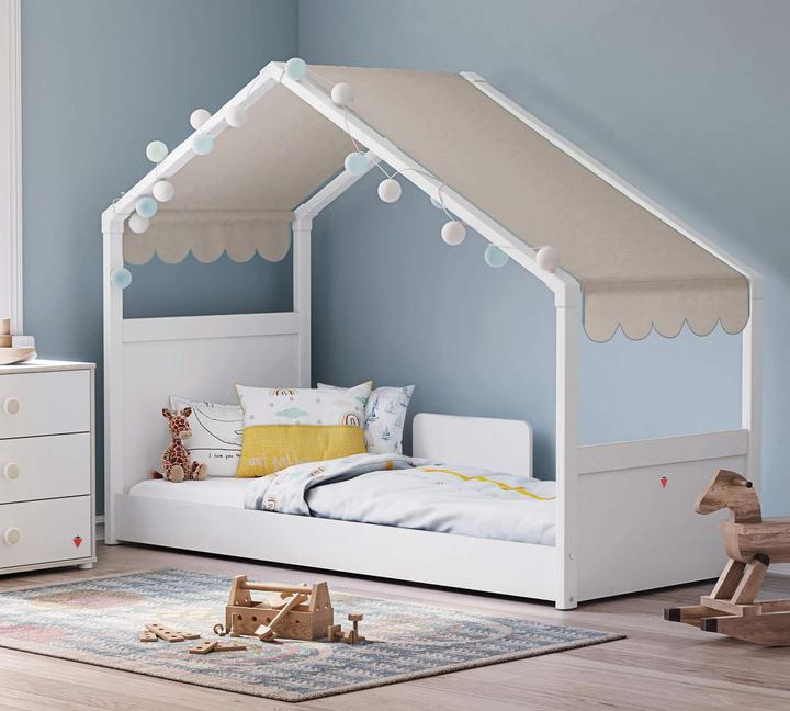 Produktbild Cilek Hausbett Montes White mit Seitendach (90 x 200 cm)