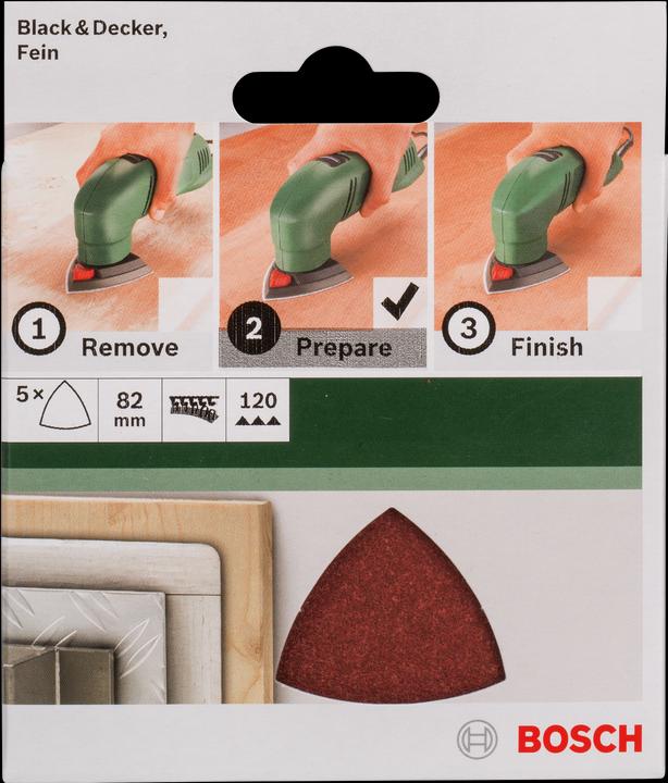 Image du produit Bosch Zubehör Papier abrasif delta avec velcro (120)