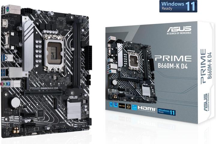 Immagine prodotto ASUS Scheda madre|Intel B660|LGA1700|MicroATX|Memoria DDR4 (LGA 1700, Intel B660, mATX)