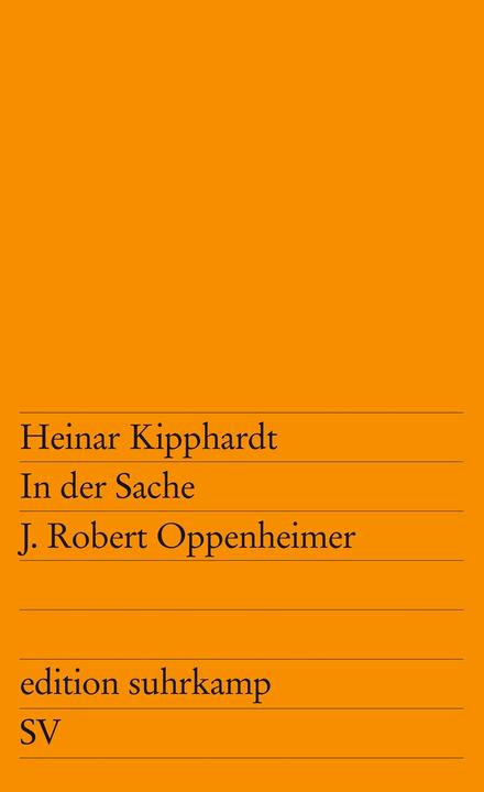 Immagine prodotto In der Sache J. Robert Oppenheimer (Tedesco, Heinar Kipphardt, 1964)