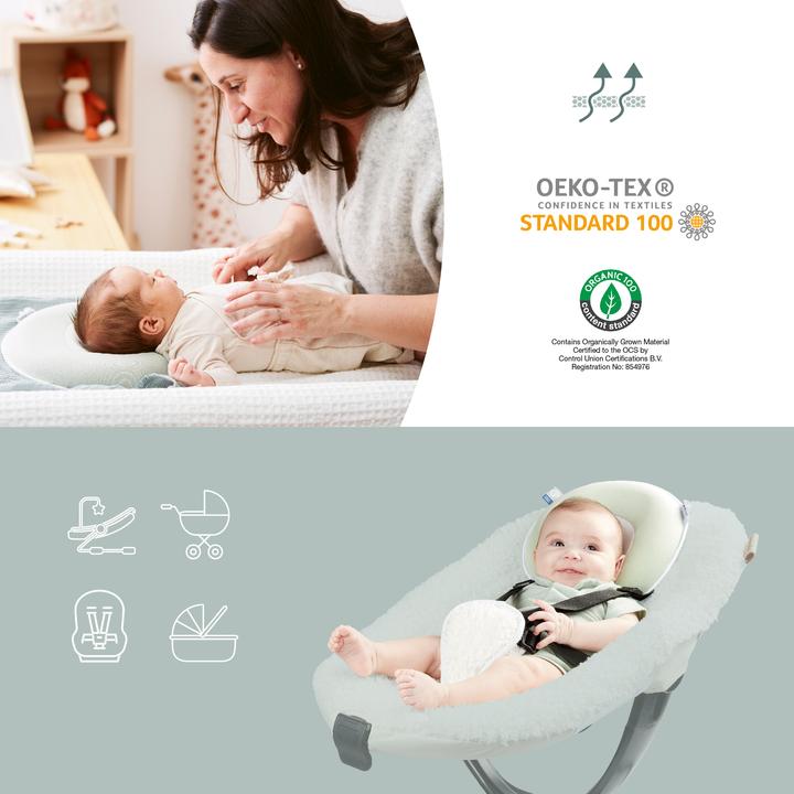 Image du produit Babymoov Baby-Kopfkissen Cosyhead Sage Green (24 x 22,5 x 4 cm)