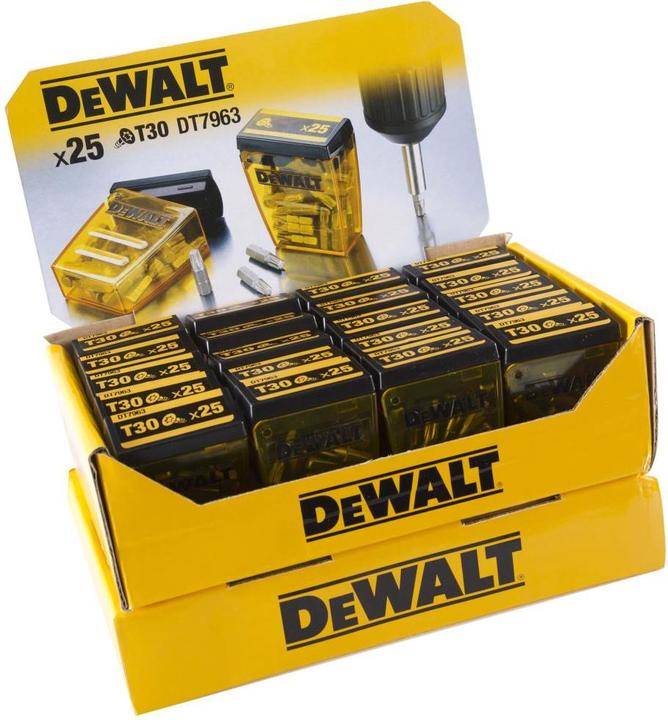 Actual product image DeWalt Bits Display 20 x DT7963 Box 25xT30 25mm (TX30)