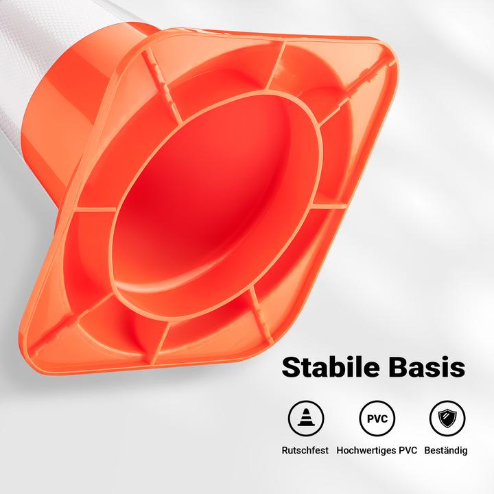 Produktbild Wiltec Verkehrskegel 50cm Leitkegel Strassen Pylon Warnhütchen Warnkegel aus PVC