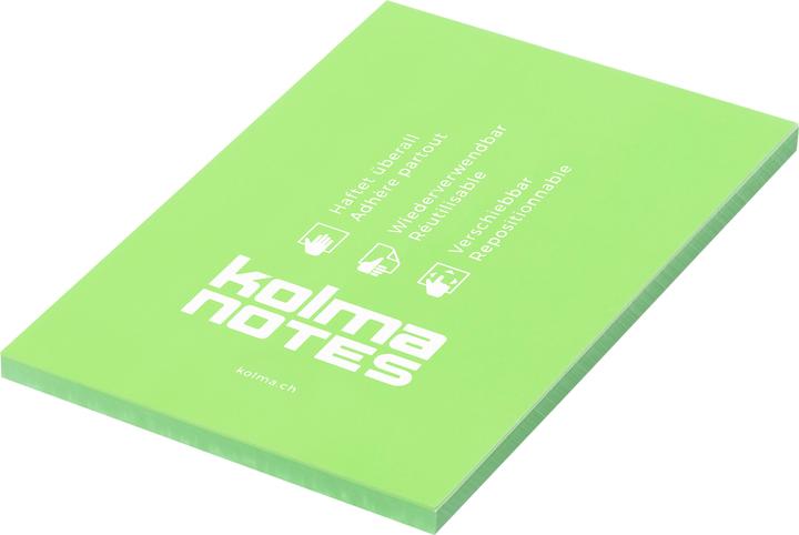 Produktbild Kolma Haftnotizen Notes A6 statisch haftend grün (105 x 148 mm)