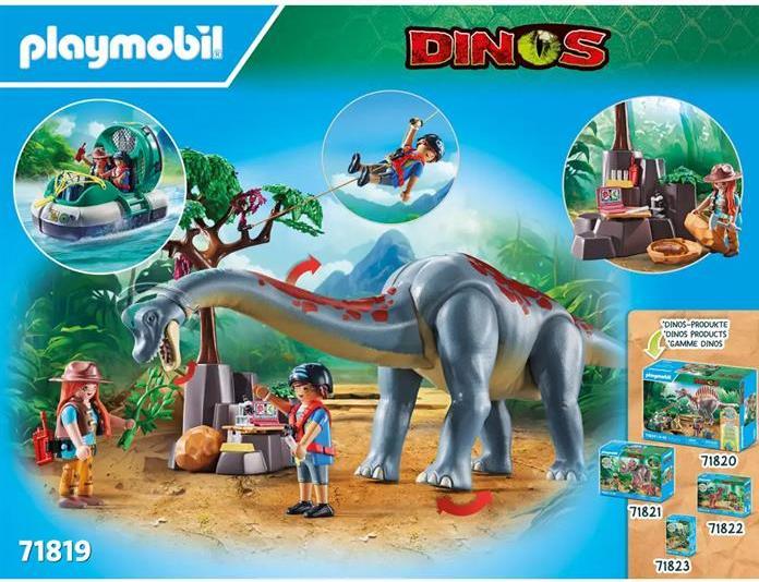 Image du produit Playmobil Rencontre de brachiosaure avec un aéroglisseur (71819, Dinosaures Playmobil)