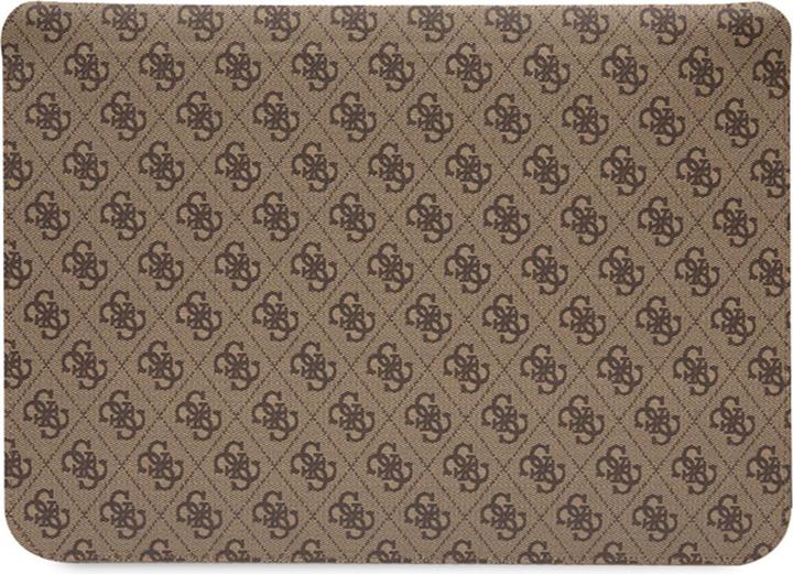 Actual product image Guess PU 4G Computer Sleeve with Printed Stripes, 16 Inch, Brown (16", Universal)