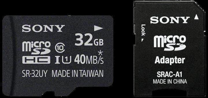 Sony 32GB microSD Karte, USH-I + Adapter (32 GB, microSDHC, U1, UHS-I)