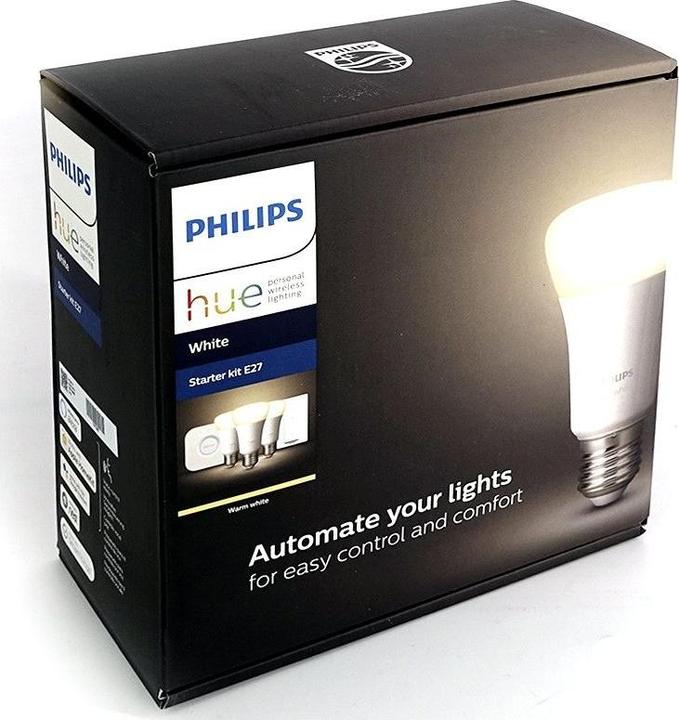 Produktbild Philips Hue White Starter Set (E27, 9.50 W, 1055 lm, 3 x, F)