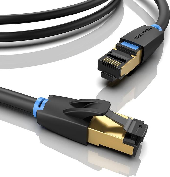 Actual product image Vention Category 8 SFTP Network Cable IKABK 8m Black (S/FTP, CAT8.1, 8 m)