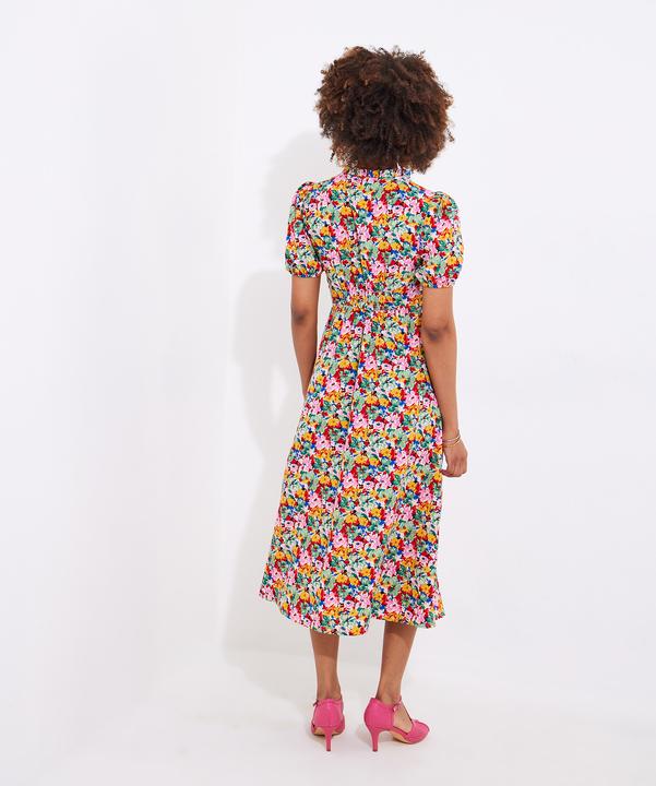 Actual product image Joe Browns Frilly Floral Shirred Midi (38)