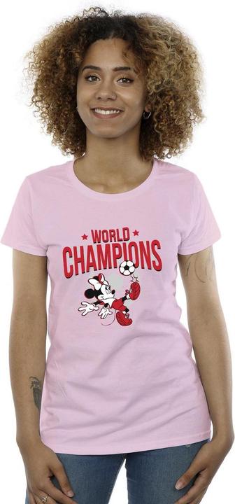 Actual product image Disney Womens/Ladies Minnie Mouse World Champions Cotton T-Shirt (XXL)