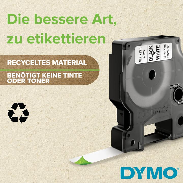 Actual product image Dymo S0720850 Standard tape (1.90 cm, White, Red)