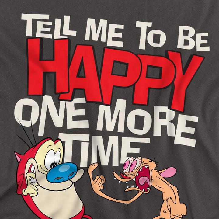 Image du produit Ren & Stimpy - T-shirt TELL ME TO BE HAPPY - Adulte (M)