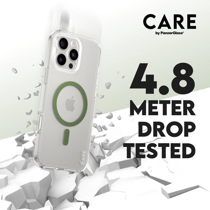 Produktbild PanzerGlass CARE by ® Flagship Case Transparent Urban Combat m. Grün MagSafe iPhone '24 6.9" Pro (Apple iPhone 16 Pro Max)