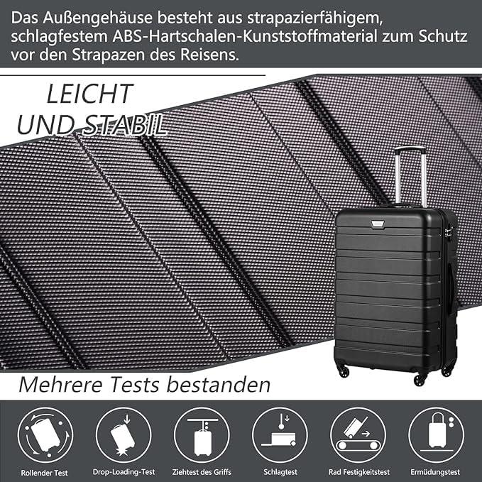Actual product image Coolife Hartschalenkoffer mit TSA-Schloss (60 l, M (50 - 90l))