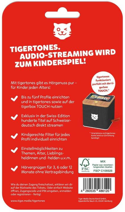 Tigermedia tigertones - Ticket 12 Monate Swiss-Edition (Deutsch)