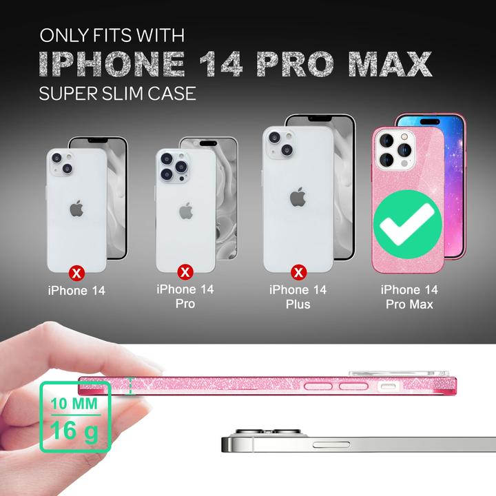 Produktbild Nalia Glitzer Hülle (Apple iPhone 14 Pro Max)