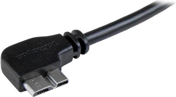 Actual product image StarTech 50cm Slim Micro USB 3.0 cable left angled - USB 3.1 Gen 1 (5 Gbit/s) connection cable (0.50 m, USB 3.2 Gen 1)