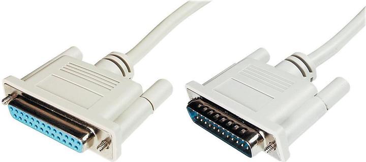 Actual product image Digitus ASSMANN Datatransfer extension cable D-Sub25 St/Bu 5,0m serial/parallel moulded be (5 m, Parallel (printer))