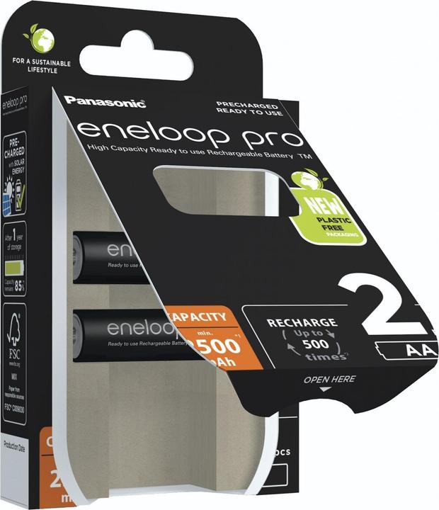 Productafbeelding Panasonic eneloop pro (2 Pcs., AA, 2500 mAh)