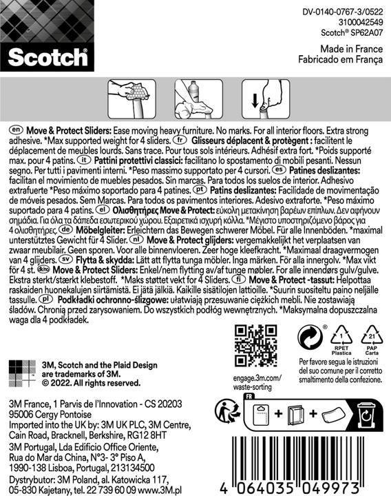 Produktbild Scotch Stuhlgleiter (Steckgleiter, 4 Stück)