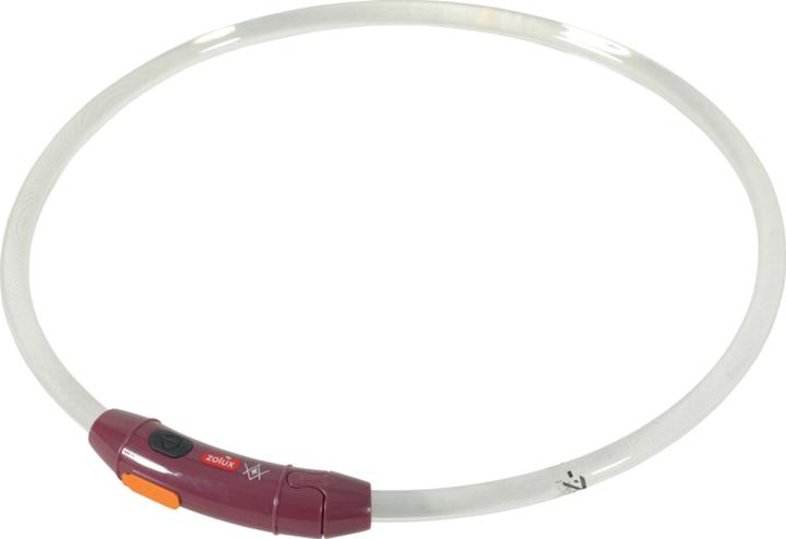 Actual product image Zolux Obroża LED silikonowa BIVOUAK przezro. czer (30, 31, 32, 33, 34, 35, 36, 37, 38, 39, 40, 41, 42, 43, 44, 45, 46, 47, 48, 49, 50, 52, 54, 56, 58, 60, Dog, General)