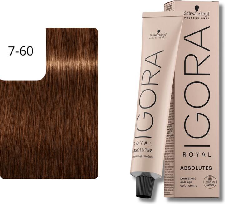 Actual product image Schwarzkopf Professional Igora Royal - 7-60 Medium Blonde Chocolate Natural (Blond, Brown)