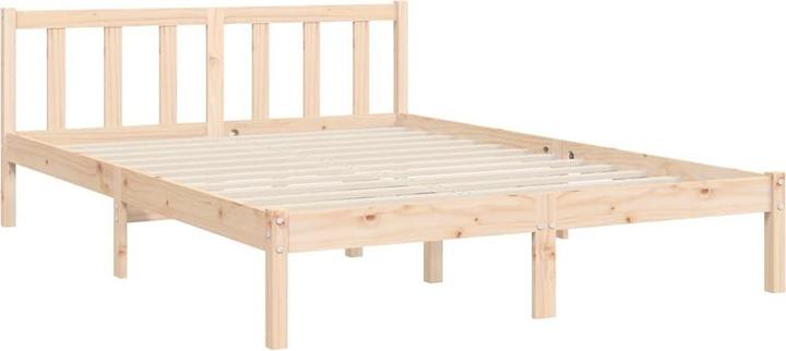 Produktbild VidaXL Massivholzbett mit Kopfteil 140x190 cm (140 x 190 cm)