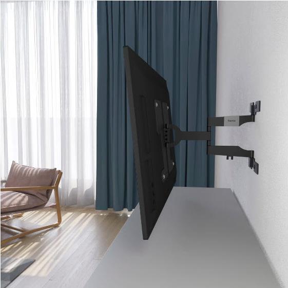 Immagine prodotto Hama Supporto a parete per TV, OLED, piatto, girevole, estensibile, 229cm (90") fino a 50kg (Muro, 90", 50 kg)