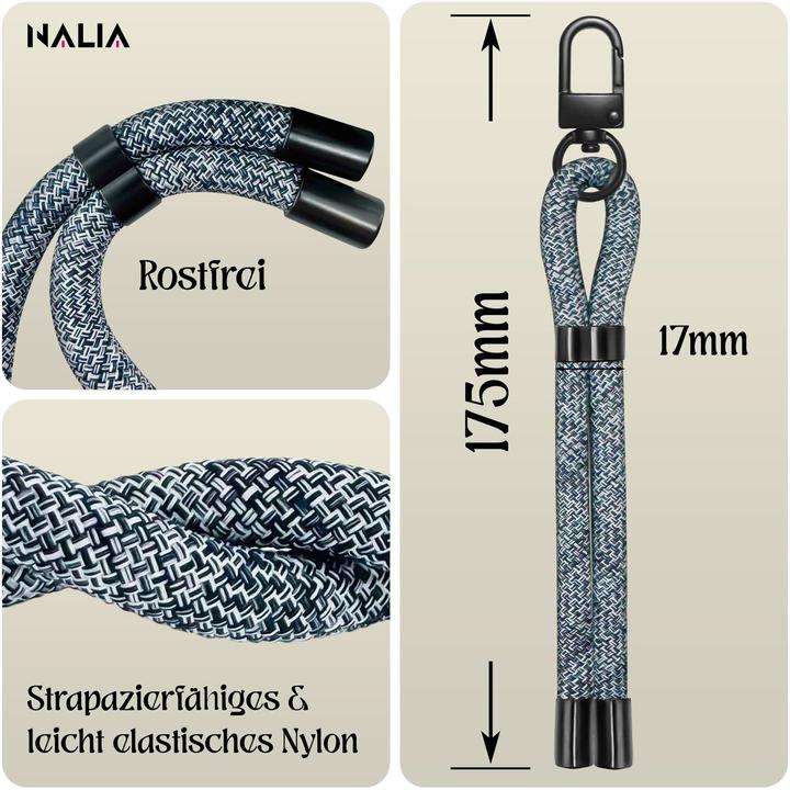 Actual product image Nalia Wristy Lanyard Handykette – Universal Trageband für Smartphones – Verstellbar, Soft & Elastisch