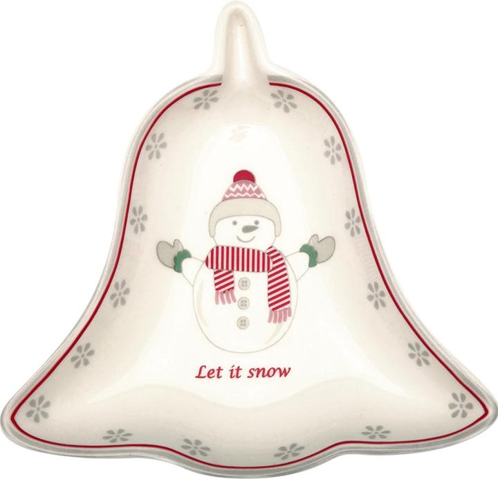 Immagine prodotto Greengate Abella piatto a campana di Natale bianco 14,2cm (1 x, 14.20 cm)