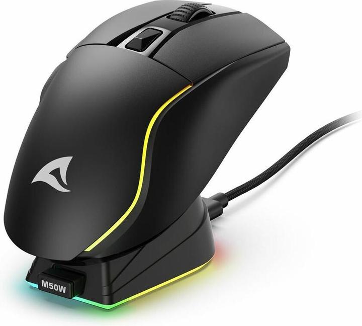 Produktbild Sharkoon SKILLER SGM50W Black (Kabellos, Kabelgebunden)