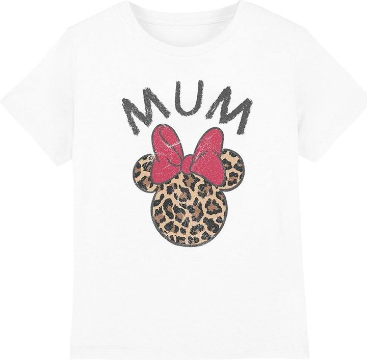 Actual product image Disney Childrens/Kids Mum Minnie Mouse Leopard Print Mothers Day T-Shirt (104)