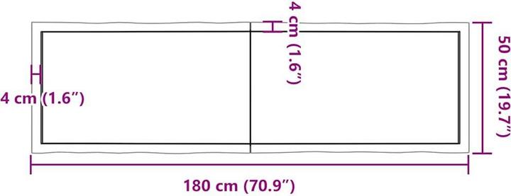 Actual product image VidaXL Aneta (180 x 6 x 50 cm)