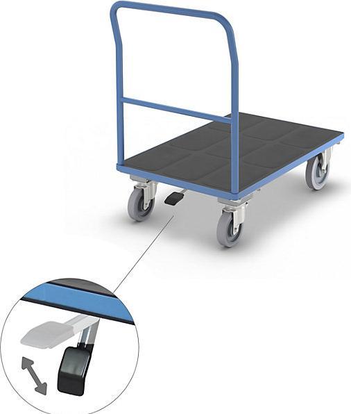 Actual product image eurokraft pro Platform truck with wooden panels (500 kg)