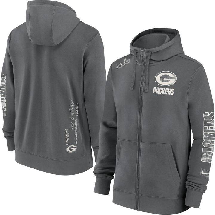 Nike Green Bay Packers Full-Zip Fleece Hoodie M (M)