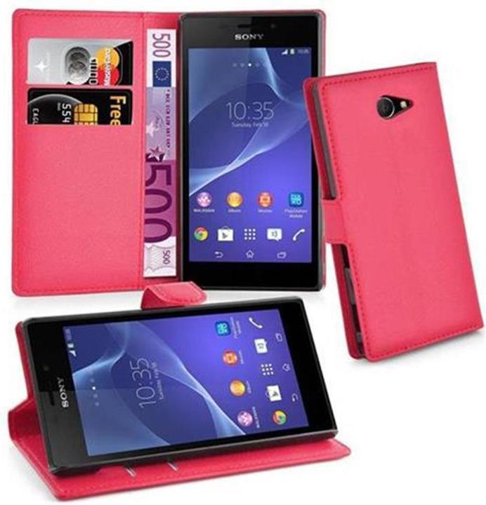 Actual product image Cadorabo Book with stand function cover (Sony Xperia M2 Aqua, Sony Xperia M2)