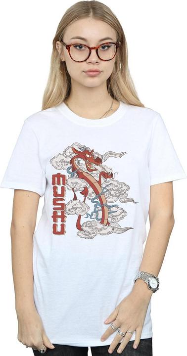Actual product image Disney Womens/Ladies Mulan Mushu Dragon Cotton Boyfriend T-Shirt (M)